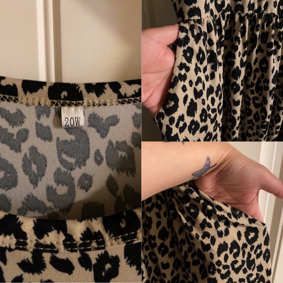 EUC Leopard print dress with pockets - Picture 2 of 2